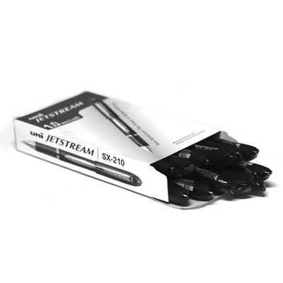 uni-ball 12 Stück Gelschreiber schwarz JETSTREAM SX-210 Gel-Tintenroller