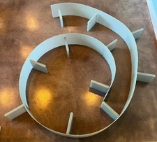 Kartell Bookworm Bookshelf, medium size with 11 shelves in Aluminum