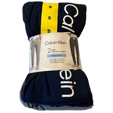 Calvin Klein 2 Pack Women's Joggers French Terry Navy Grey Size S