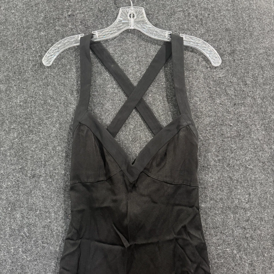 Vestido Christian Dior John Galliano FW 2004 para mujer EE. UU. 8 F40 negro corte sesgado cremallera Foto 2 de 4