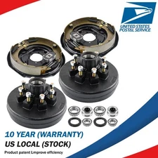 8Lug For 7000lb 12x2 Axle 8 on 6.5" Trailer Hub Drum Kits with 12"x2" Brakes