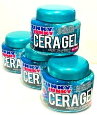 PUNKY JUNKY CERAGEL HAIR  GEL WAX  4 BOTTLES  FX BRILLANTE,ASPECTO HUMEDO