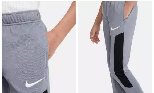 NIKE Kids' BIG BOYS Grey Black Mesh Panel Sport Training Pants Tapered S Medium - Picture 2 of 4