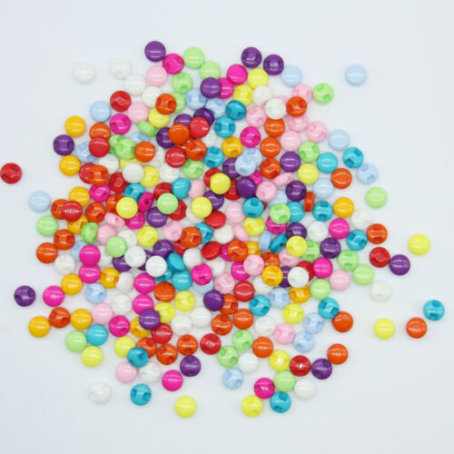 50Pcs 9mm Children Scrapbooking Accessories Sewing Round Plastic Button Decor