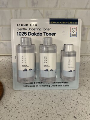 ROUND LAB 1025 Dokdo Toner 3 Bottles 200+200+100ml NEW And SEALED!
