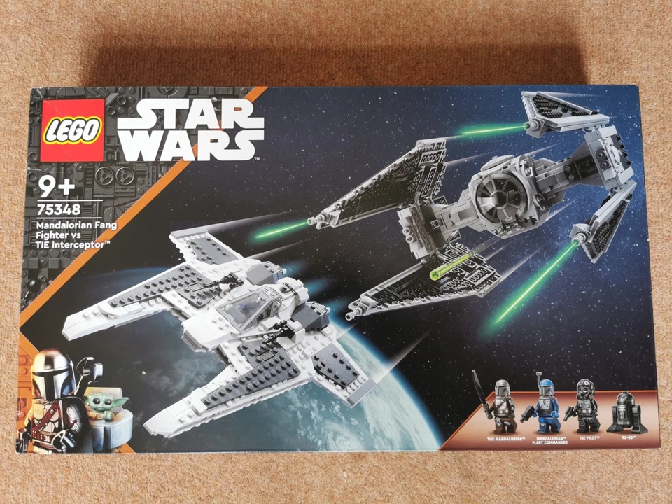 LEGO Star Wars 75348 Mandalorian Fang Fighter vs TIE Interceptor l Nuevo ✅ Foto 2 de 2
