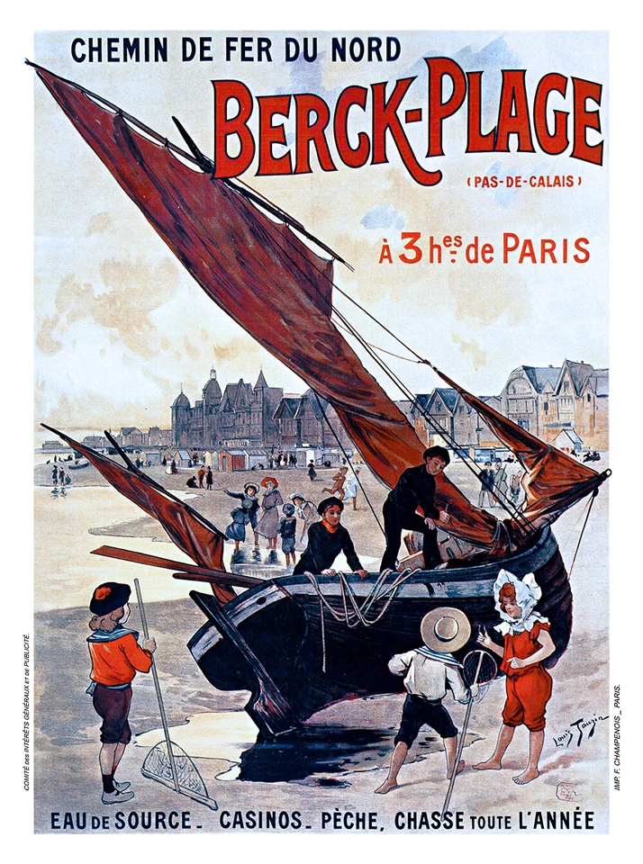 MESIDÉESDECADEAUX Affiche chemin de fer Nord - Berck-Plage