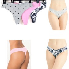 Jenni No Show Thong Print or Pink Choose Size Color New Panty