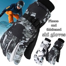 Men Women Thermal Ski Gloves Winter Fleece Waterproof Warm Snowboard Snow Gloves