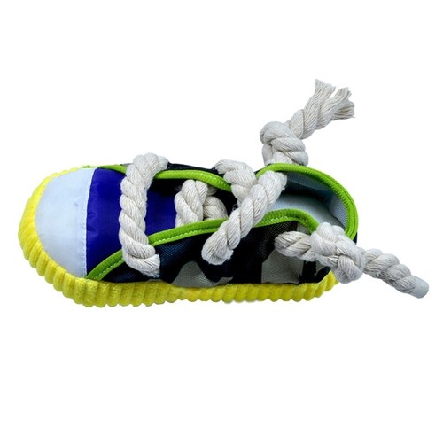 Dogs Soft Chew Toy Pet Squeaky Toy Plush Teething Shoe Boredom Pet Dogs Rope Toy - Picture 3 of 13