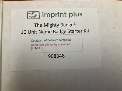 Imprint Plus The Mighty Badge 10 Unit Name Badge Starter Kit 908348