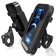 360° Waterproof Handlebar Cell Phone GPS Mount Holder Case Bag For Motorcycle