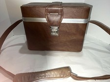 Leather Camera Case w/ Shoulder Strap; Brown, Good Condition