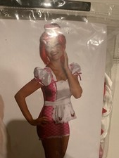 NWOT Secret Wishes Raspberry Tart Costume Adult Size M Shorts Hat Knee Highs