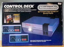 1986 Nintendo EARLY NES CONTROL DECK EMTPY RETAIL BOX ONLY Super MARIO Bros. Set