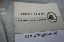 GRAFLEX CENTURY GRAPHIC NEW INSTRUCTION MANUAL GUIDE BOOK ORIGINAL GENUINE