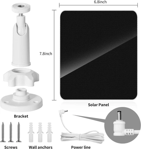 10ft cable-7W-5V Solar Panel Charger for Ring Camera Spotlight & Stick Up Cam - Picture 9 of 41