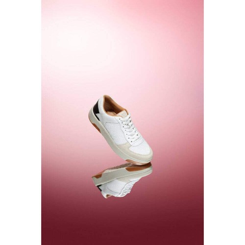 FitFlop HE6-328 Rally Evo Ladies Urban White & Black Suede Lace Up Trainers - 第 6/22 張圖片