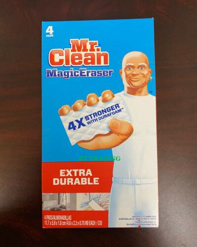 Không còn phải lo lắng với các vết bẩn khó tẩy! 4-Pack Mr Clean MAGIC ERASER sẽ giúp bạn giải quyết vấn đề đó một cách nhanh chóng và đầy hiệu quả. Hãy xem hình ảnh liên quan để khám phá những ứng dụng đa dạng của sản phẩm này.