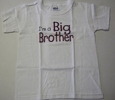 Big Brother T-Shirt In Block Letters, Size Small 6-8 , White, Brand New