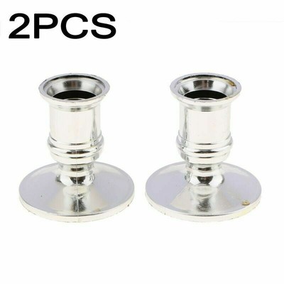 1Pair Single Straight Plastic Taper Candle Stick Holders Table Wedding Decor Set