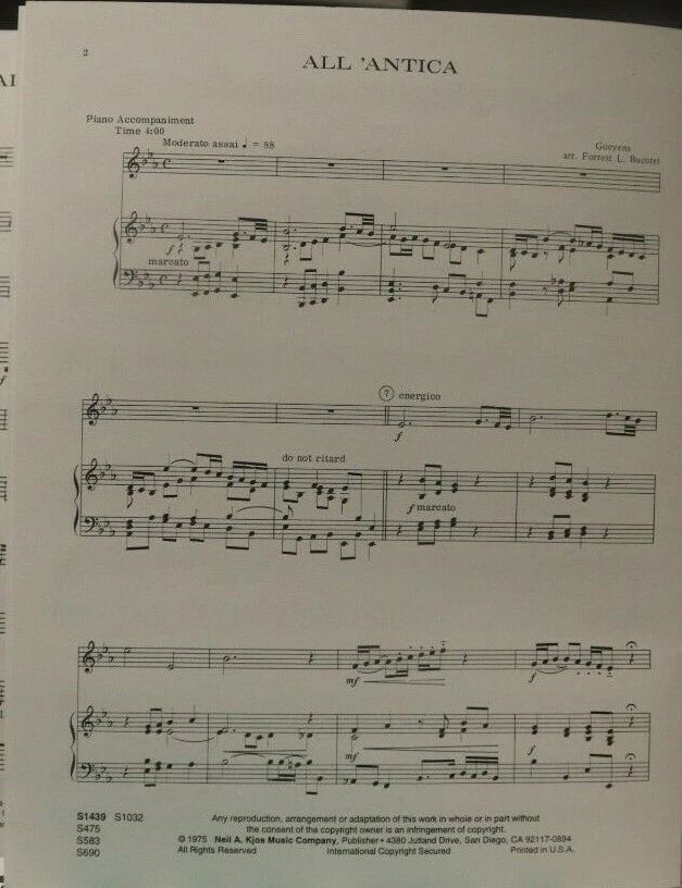 Tuba & Piano All 'Anatica by A Goeyens arr Forrest Buchtel New pub price $5.00 - Image 3 of 3