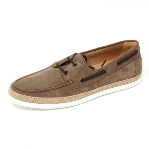 C9980 barca uomo TOD'S mocassino rafia loafer shoe man green/brown | eBay