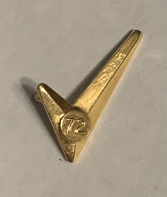 UAW Vintage Lapel Pin Gold 70 Check Mark Metal Hat Tack Tie Union Automobile