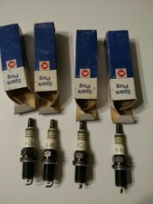 Set of 4 FR3LS6 MADE IN USA GENUINE GREEN RING AC SPARK PLUGS new condition