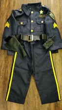 Police Officer Halloween Costume Youth Child Small 3-4 Belt Walky Holster No Gun