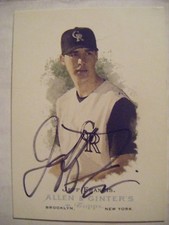 JEFF FRANCIS signed RC ROCKIES 2006 Topps Allen & Ginter baseball card AUTO REDS