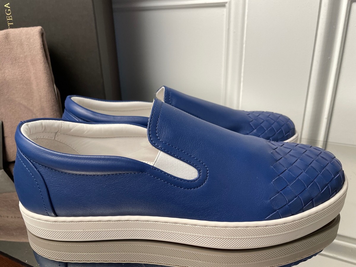 BOTTEGA VENETA Intrecciato Blue Leather 592368 Speedster