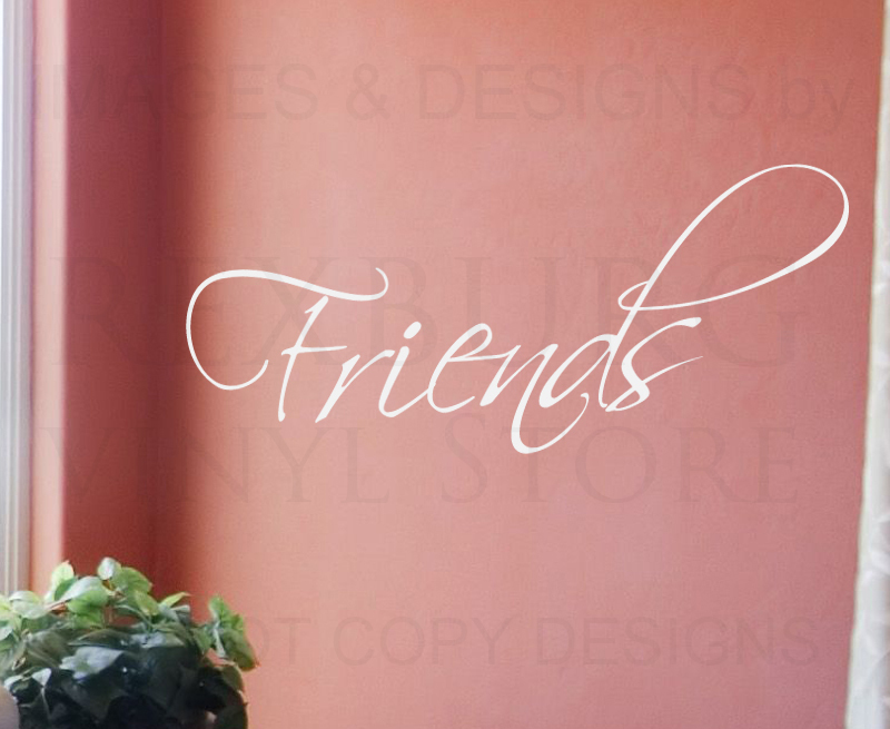 Removable Vinyl Wall Decal Sticker - Friendship Quote Art Lettering for Home Decor FR15