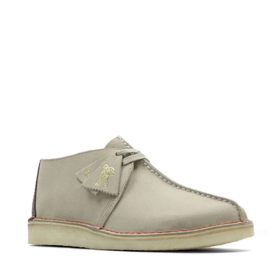 NEW Clarks Originals Desert Trek Sand Suede Orange Stitch "BANK ROBBER" SHOES