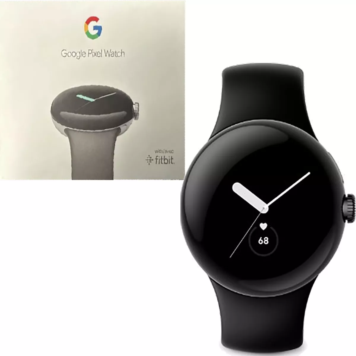 Google Pixel Watch Matte Black case/Obsidian Active 32GB +2GB  WIFI+Bluetooth NEW