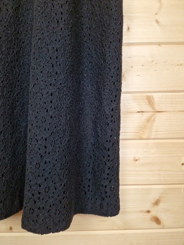 Toast Dress UK 14 Black Lace Shift Lined Broderie Anglaise LBD Mini - Picture 9 of 19