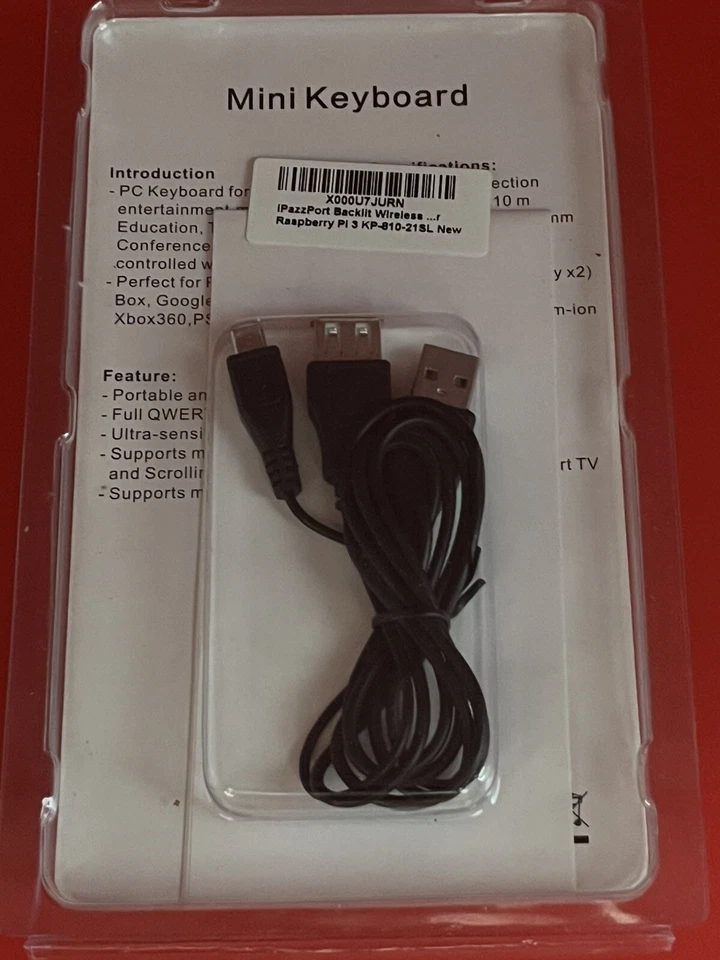 iPazzPort Wireless Mini Keyboard Touchpad for iPad iPhone Gaming Smart TV QWERTY - Image 4 of 4