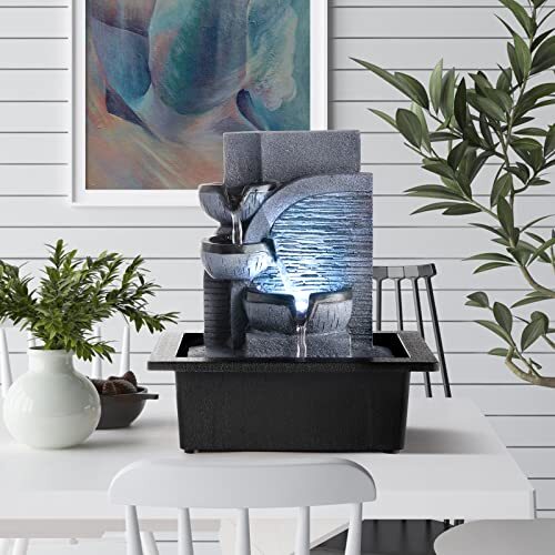 Indoor Fountain Tabletop Fountain Waterfall Fountains Relaxation Water Style 6 - Picture 4 of 7