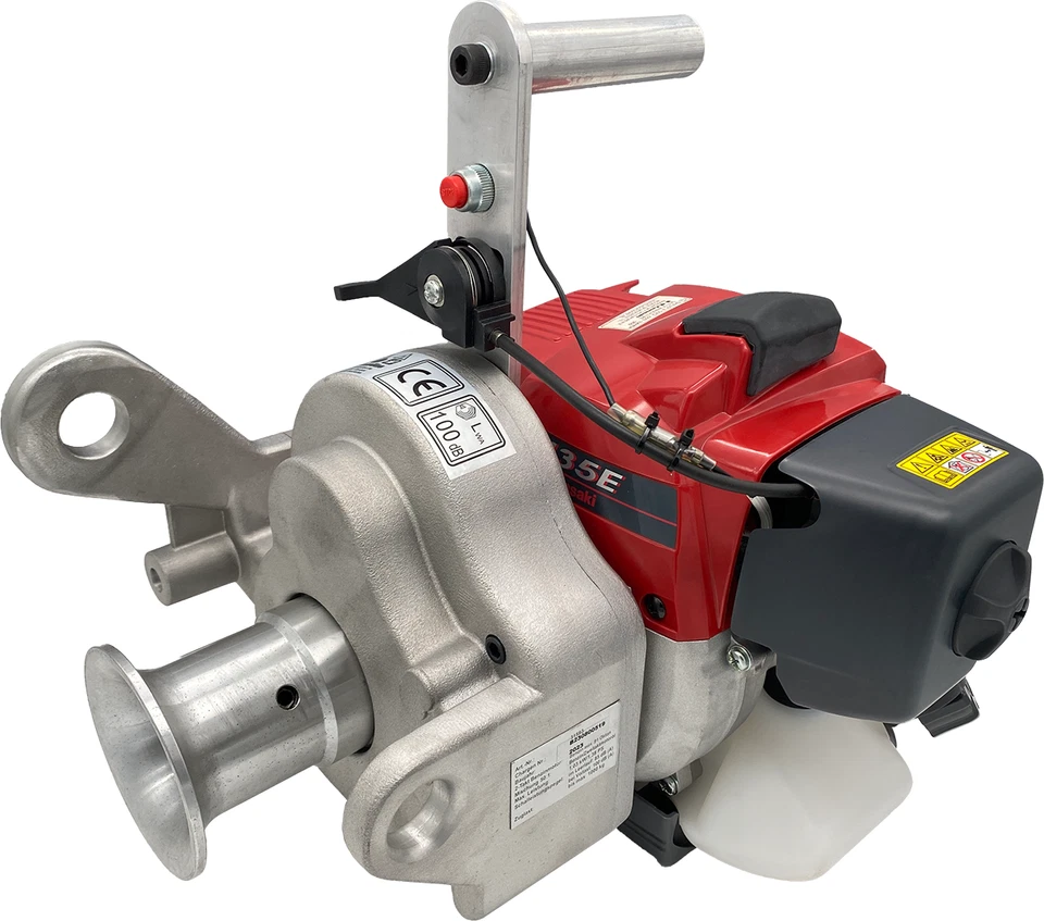 Spillwinde mit Kawasaki Motor TJ-45E 1,9PS 45ccm Spindelwinde Winde bis 1000kg - Bild 2 von 4