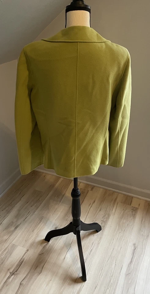 Blazer abierto vintage Talbots 100 % lana talla 14 verde musgo sin forro dinero antiguo Foto 3 de 4