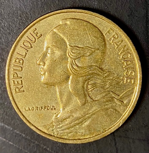 FRANCE 1987 - 5 Centimes Coin - Very Fine - aluminum/bronze