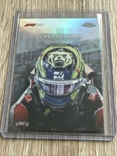 2025 F1 Topps Chrome Oliver Bearman RC Helmet Collection #HC-8 Refractor Haas