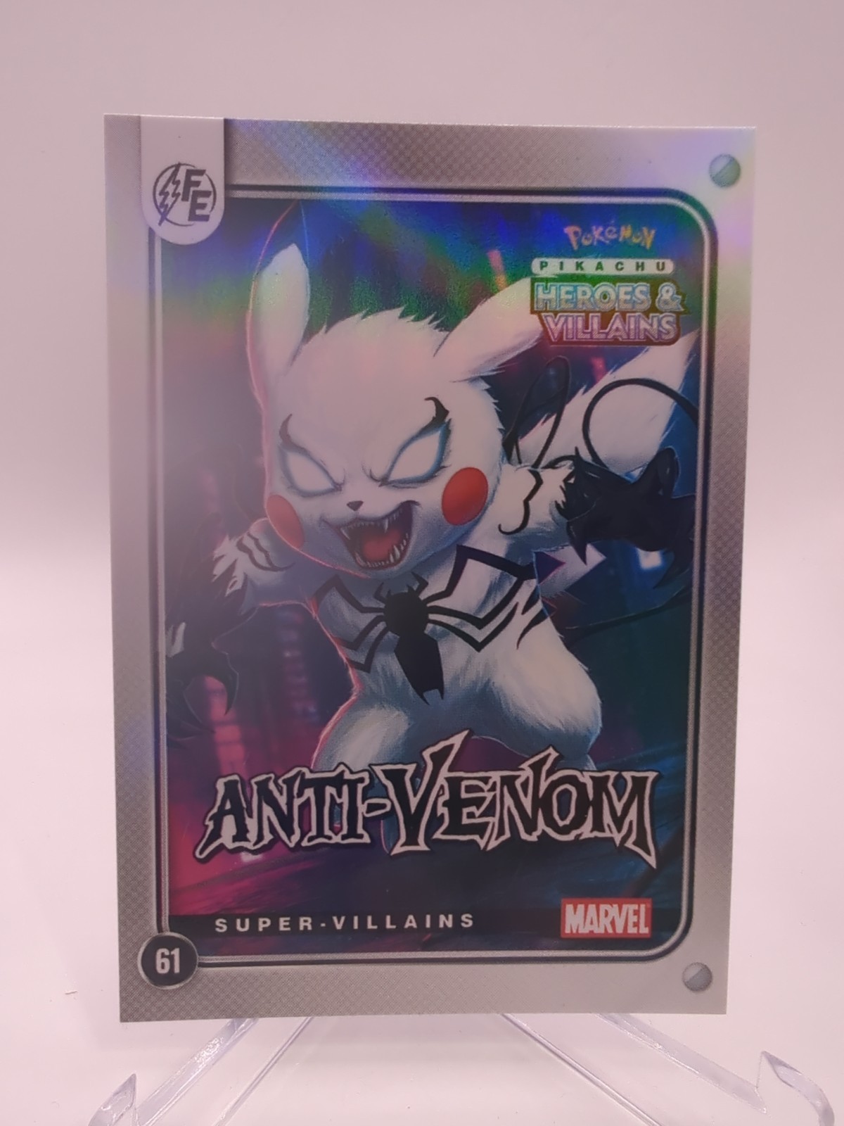 Anti-Venom Flash Edition Pokemon Pikachu Heroes And Villains Card No. 61