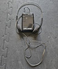 Vintage Sony Walkman SRF-29 Black AM/FM Radio With Belt Clip And Headphones