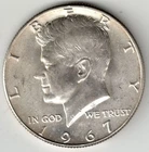 1967 Kennedy 40% Silver Half Dollar