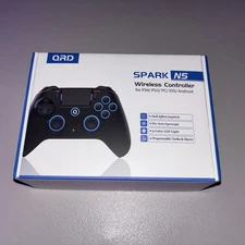 QRD Spark N5 Wireless Controller PS5 PS4 PS3 PC IOS Android LED lights 
