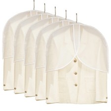 5Pcs Clear Dustproof Garment Shoulder Cover For Coat Suits Storage In Wardrobe