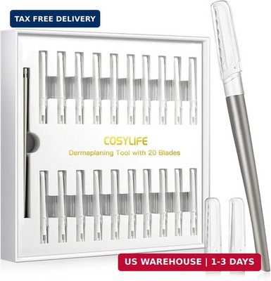 Dermaplaning Tool for Face Exfoliation, with 20 Replaceable Blades, Facial Shave