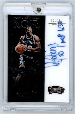 2016-17 Panini Noir David Robinson On Card Autograph Auto Inscription /75 HOF