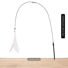 Cat Teaser Toy Wand with Bell | Extendable Rod & Suction Cup | Interactive Play